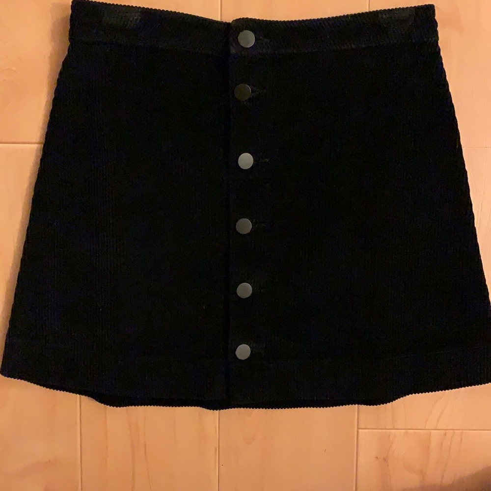 Black corduroy skirt